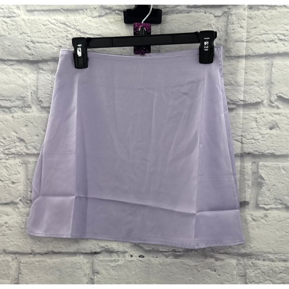 WEWOREWHAT Mini Slip Skirt Heather Purple X Small